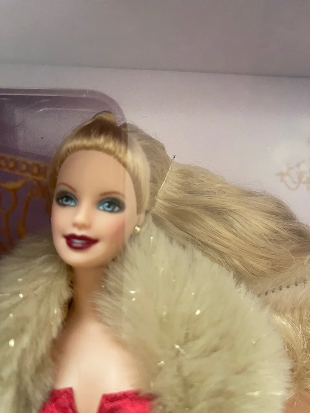 Barbie Red and Gold Holiday Gown Doll